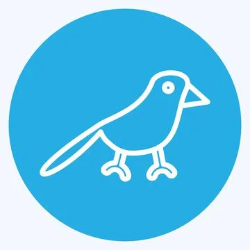 Icon Sparrow. suitable for Spring symbol. blue eyes style. simple design edit イラスト素材