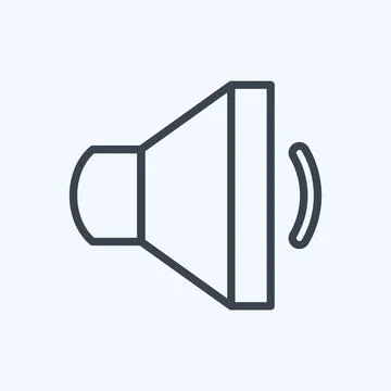 Icon Speaker 1. suitable for web interface symbol. line style. simple design  Illustrazione stock