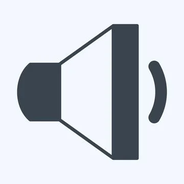 Icon Speaker 1. suitable for web interface symbol. glyph style. simple design Stock Illustration