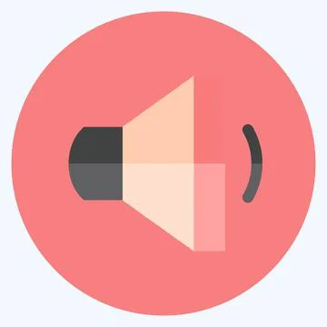 Icon Speaker 1. suitable for web interface symbol. flat style. simple design  Stock Illustration