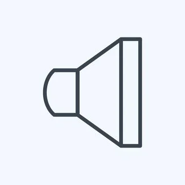 Icon Speaker 2. suitable for web interface symbol. line style. simple design  스톡 일러스트
