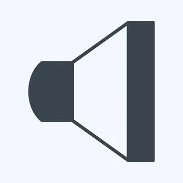 Icon Speaker 2. suitable for web interface symbol. glyph style. simple design Illustrazione stock