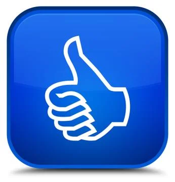 Like icon special blue square button Stock Illustration