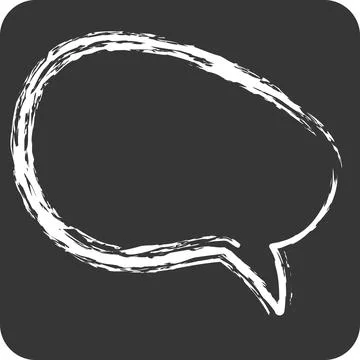Icon Speech Bubble. related to Speech symbol. chalk Style. design editable Stock Illustration