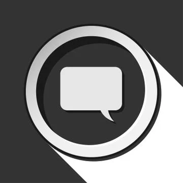 Icon - speech bubble with shadow Stock Illustration