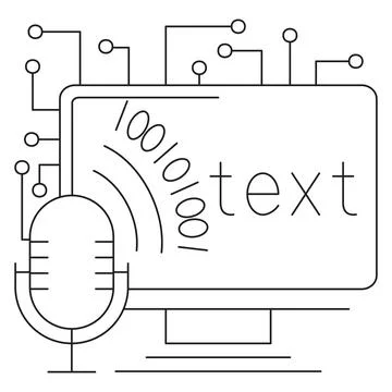 Icon of speech recognition in AI イラスト素材