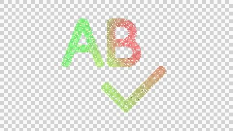 Icon spell check is made up of LED square shapes. There are bright diodes and Ilustração Stock