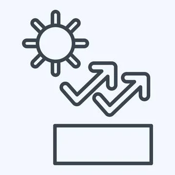 Icon SPF. related to Spf and Sun symbol. line style. design editable Stock Illustration
