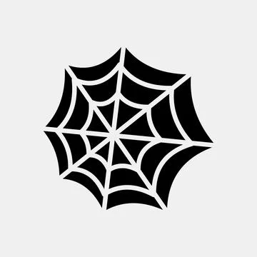 Icon spiderweb. Illustration of halloween elements. Icon in glyph style. Stock Illustration