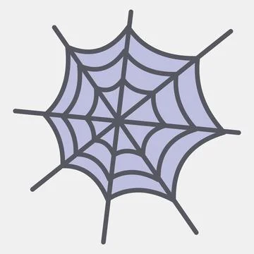 Icon spiderweb. Illustration of halloween elements. Icon in flat style. Stock Illustration