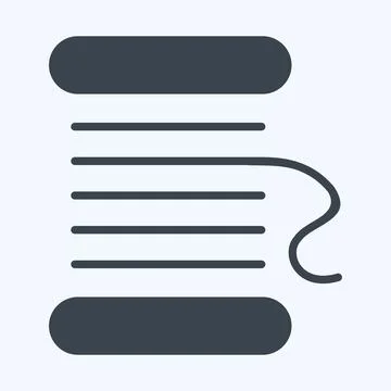 Icon Spool. suitable for education symbol. glyph style. simple design editabl Stock Illustration