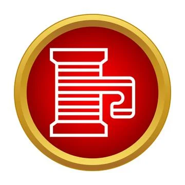 Icon of spool thread for sewing and craft Stock Illustration
