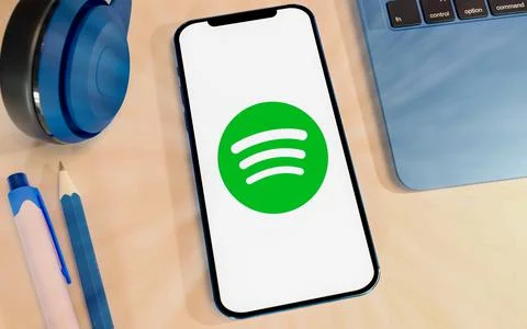 Icon with spotify. Editorial web. Copy s Modern spotify, great design for any Stock Illustration