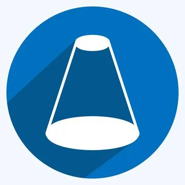 Icon Spotlight. suitable for web interface symbol. long shadow style. simple  イラスト素材