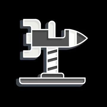 Icon Spring Swing Rocket. related to Amusement Park symbol. glossy style. s.. Ilustración de archivo