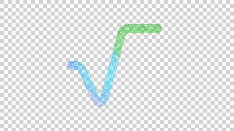 Icon square root is made up of LED square shapes. There are bright diodes and Stock Illustration