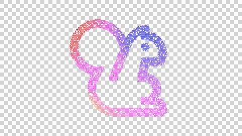 Icon squirrel is made up of LED square shapes. There are bright diodes and there Stock Illustration