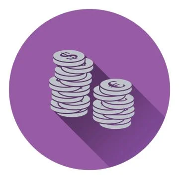 Icon of Stack of coins Illustrazione stock