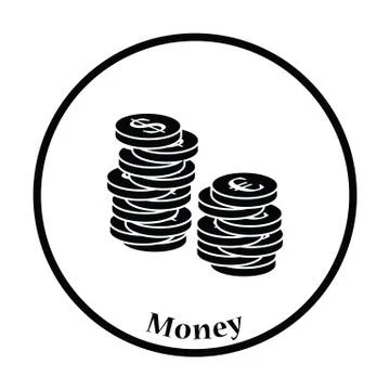 Icon of Stack of coins 스톡 일러스트
