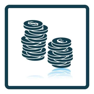 Icon of Stack of coins Stock Illustration