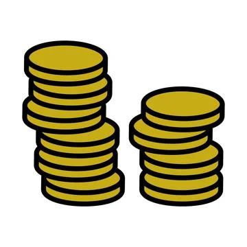 Icon Of Stack Of Coins Stock Illustration