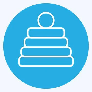 Icon Stack Toy - Blue Eyes Style - Simple illustration Stock Illustration