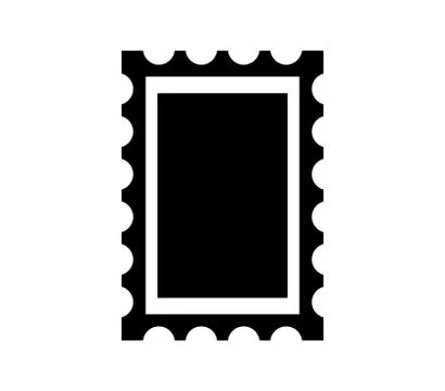 Icon stamp frame on white background Stock Illustration