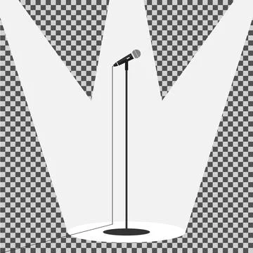 Icon standing microphone Ilustração Stock