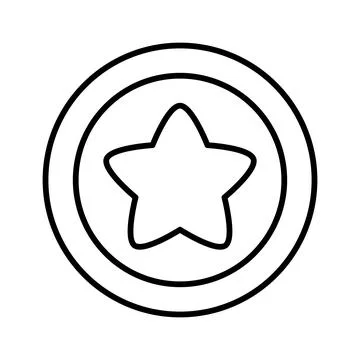 Icon Star Machine line, editable stroke. Gambling symbol, object. Vector イラスト素材