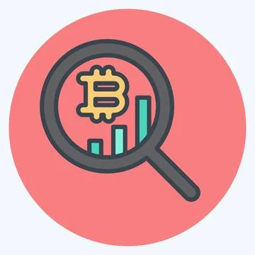 Icon Statistical Analysis. related to Cryptocurrency symbol. color mate style Stock-Illustration
