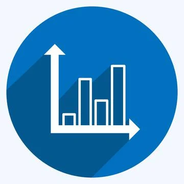 Icon Statistical Analysis. suitable for data analytics symbol. long shadow st 스톡 일러스트
