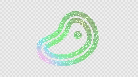 Icon steak is made up of LED square shapes that shimmer and flicker. There are Stock Footage 300457307