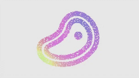 Icon steak is made up of LED square shapes that shimmer and flicker. There are Stock-Footage 300458699