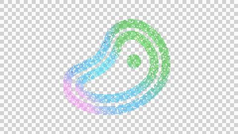 Icon steak is made up of LED square shapes. There are bright diodes and there Stock Illustration