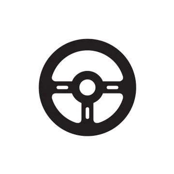 Icon steering wheel Illustrazione stock