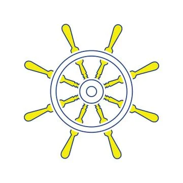 Icon of  steering wheel Stock Illustration