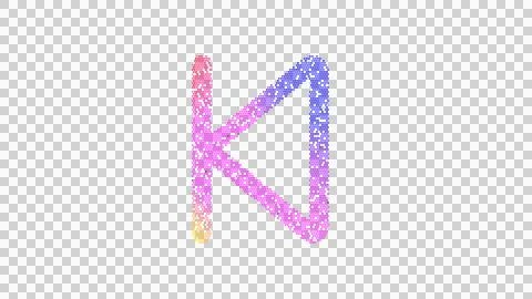 Icon step backward is made up of LED square shapes. There are bright diodes and Illustrazione stock