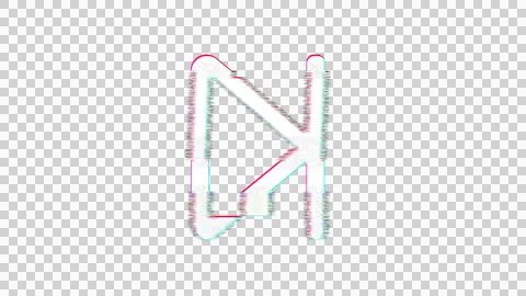 Icon step forward is distorted. Glitch. Noise, chromatic aberration, geometric Stock Illustration