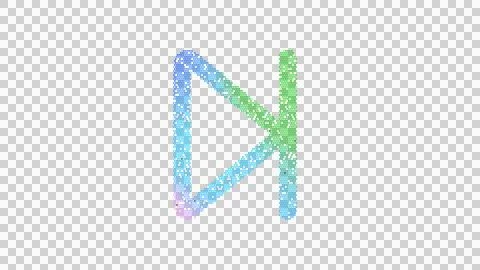 Icon step forward is made up of LED square shapes. There are bright diodes and Stock Illustration