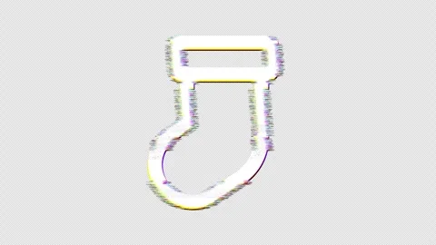 Icon stocking is distorted. Glitch. Noise, chromatic aberration, geometric Video stock 306890904