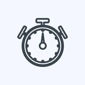 Icon Stopwatch. suitable for Web Interface symbol. line style. simple design  Stock Illustration