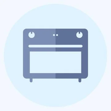 Icon Stove - Flat Style - Simple illustration,Editable stroke Illustrazione stock