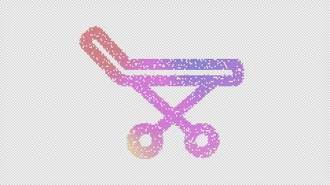 Icon stretcher is made up of LED square shapes that shimmer and flicker. There Stock Footage 300458748