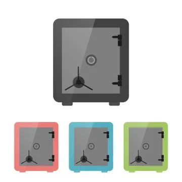 Icon strongbox, vector illustration. Stock Illustration