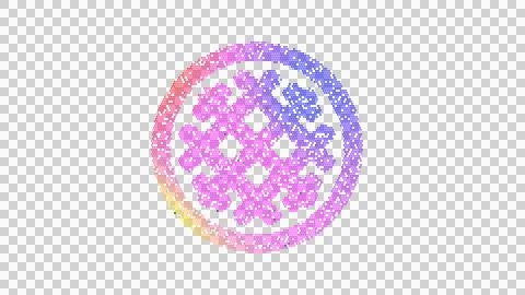 Icon stroopwafel is made up of LED square shapes. There are bright diodes and Stock Illustration