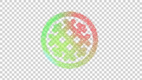 Icon stroopwafel is made up of LED square shapes. There are bright diodes and Stock Illustration