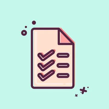 Icon Study Program. related to Education symbol. MBE style. simple design e.. Illustrazione stock