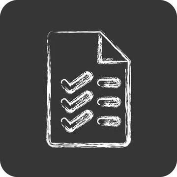 Icon Study Program. related to Education symbol. chalk style. simple design.. Stock Illustration