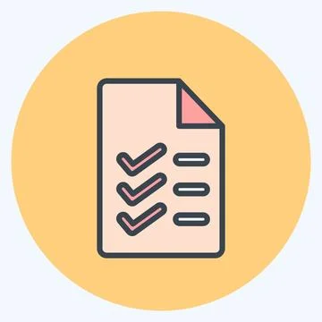 Icon Study Program. related to Education symbol. color mate style. simple d.. Stock Illustration