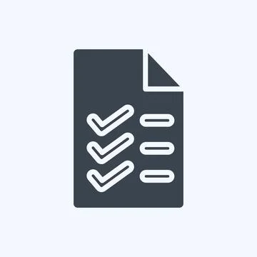 Icon Study Program. related to Education symbol. glyph style. simple design.. Illustrazione stock